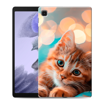 Силиконовый чехол на Samsung Galaxy Tab A7 lite с принтом котик