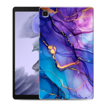 Силиконовый чехол на Samsung Galaxy Tab A7 lite с принтом синий мрамор