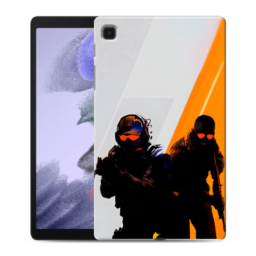 Силиконовый чехол на Samsung Galaxy Tab A7 lite с принтом Контер страйк Counter strike