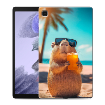 Силиконовый чехол на Samsung Galaxy Tab A7 lite с принтом Капибара
