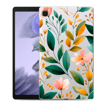 Силиконовый чехол на Samsung Galaxy Tab A7 lite с принтом Цветы паттерн