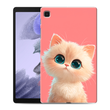 Силиконовый чехол на Samsung Galaxy Tab A7 lite с принтом Розовый котенок