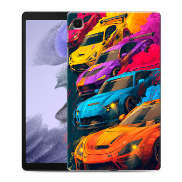 Силиконовый чехол на Samsung Galaxy Tab A7 lite с принтом Тачки