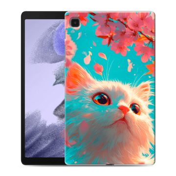 Силиконовый чехол на Samsung Galaxy Tab A7 lite с принтом Красивый кот