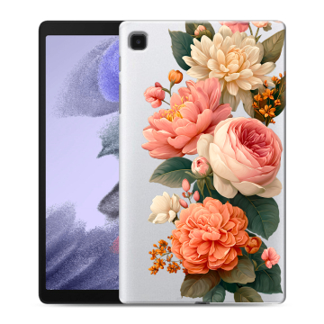 Силиконовый чехол на Samsung Galaxy Tab A7 lite с принтом цветы