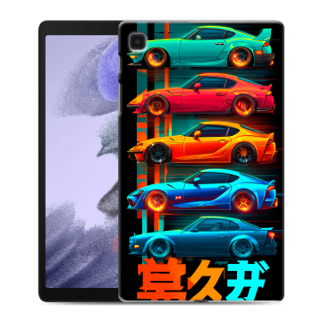 Силиконовый чехол на Samsung Galaxy Tab A7 lite с принтом машины тачки