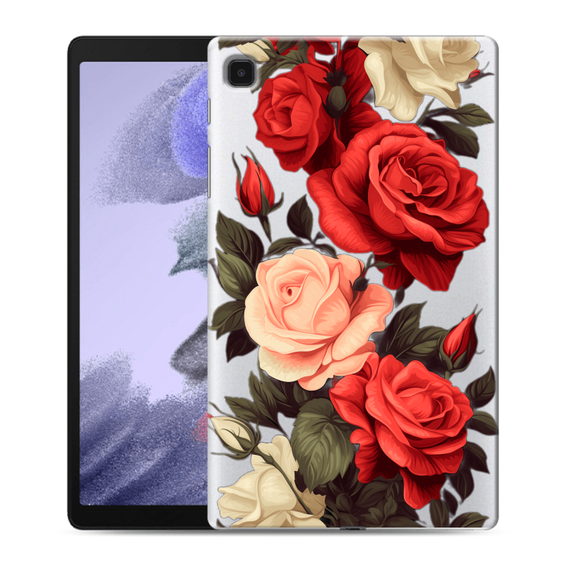 Силиконовый чехол на Samsung Galaxy Tab A7 lite с принтом Розы Силиконовый чехол на Samsung Galaxy Tab A7 lite с принтом Розы