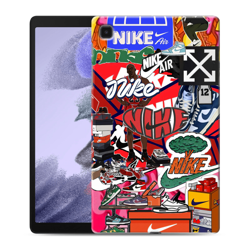 Силиконовый чехол на Samsung Galaxy Tab A7 lite с принтом Найк Nike яркий Силиконовый чехол на Samsung Galaxy Tab A7 lite с принтом Найк Nike яркий