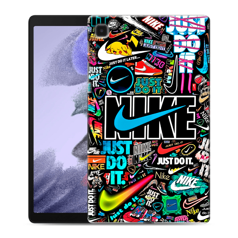 Силиконовый чехол на Samsung Galaxy Tab A7 lite с принтом найк nike черный Силиконовый чехол на Samsung Galaxy Tab A7 lite с принтом найк nike черный