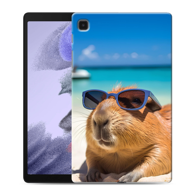 Силиконовый чехол на планшета Samsung Galaxy Tab A7 lite с принтом Капибара Силиконовый чехол на планшета Samsung Galaxy Tab A7 lite с принтом Капибара