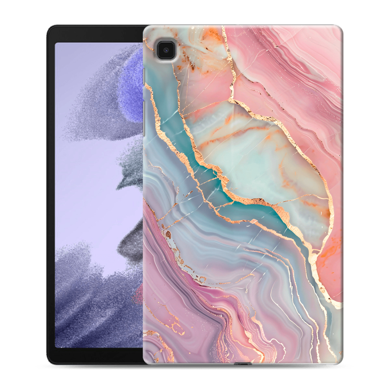 Силиконовый чехол на Samsung Galaxy Tab A7 lite с принтом розовый мрамор Силиконовый чехол на Samsung Galaxy Tab A7 lite с принтом розовый мрамор