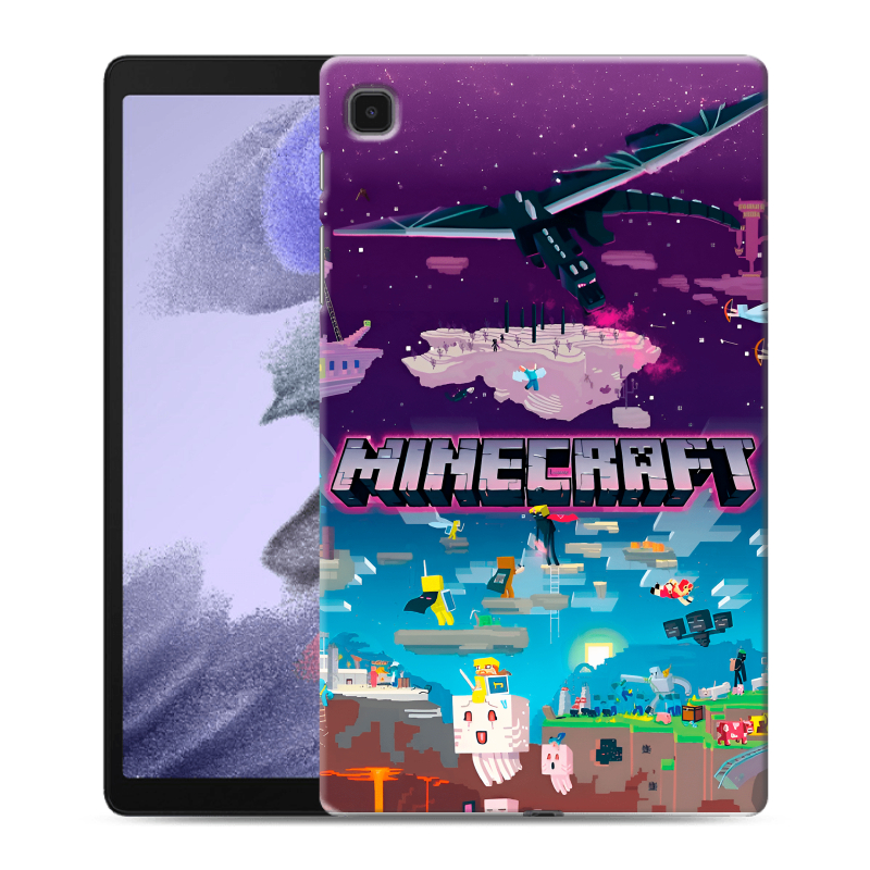 Силиконовый чехол на Samsung Galaxy Tab A7 lite с принтом Майнкрафт Minecraft Силиконовый чехол на Samsung Galaxy Tab A7 lite с принтом Майнкрафт Minecraft