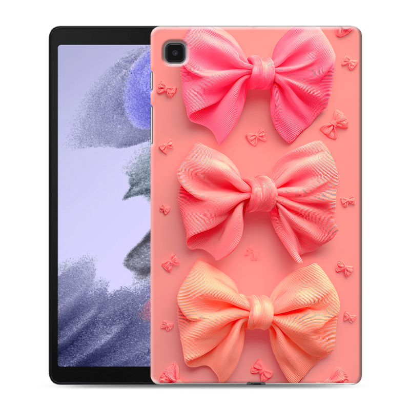 Силиконовый чехол на Samsung Galaxy Tab A7 lite с принтом Розовые бантики Силиконовый чехол на Samsung Galaxy Tab A7 lite с принтом Розовые бантики