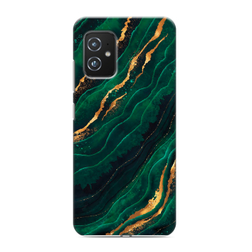 Силиконовый чехол на ASUS ZenFone 8 с принтом Мрамор зеленое золото Силиконовый чехол на ASUS ZenFone 8 с принтом Мрамор зеленое золото