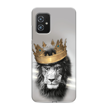 Силиконовый чехол на ASUS ZenFone 8 с принтом Лев с короной Силиконовый чехол на ASUS ZenFone 8 с принтом Лев с короной
