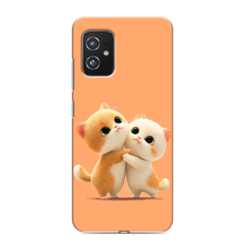 Силиконовый чехол на ASUS ZenFone 8 с принтом Милые котики Силиконовый чехол на ASUS ZenFone 8 с принтом Милые котики