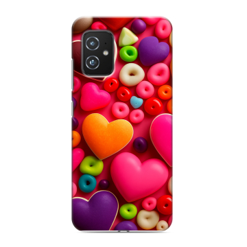 Силиконовый чехол на ASUS ZenFone 8 с принтом Сердечки Силиконовый чехол на ASUS ZenFone 8 с принтом Сердечки