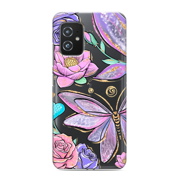 Силиконовый чехол на ASUS ZenFone 8 с принтом Бабочки и цветы Силиконовый чехол на ASUS ZenFone 8 с принтом Бабочки и цветы