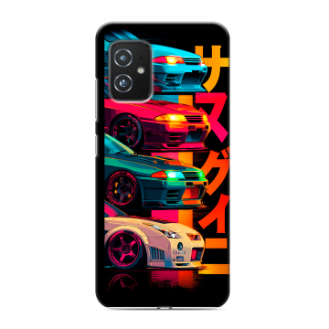 Силиконовый чехол на ASUS ZenFone 8 с принтом Гоночные машины