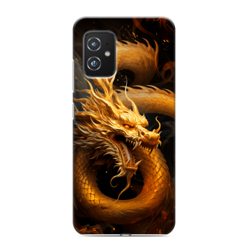 Силиконовый чехол на ASUS ZenFone 8 с принтом Золотой дракон