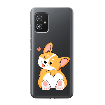 Силиконовый чехол на ASUS ZenFone 8 с принтом Корги Силиконовый чехол на ASUS ZenFone 8 с принтом Корги