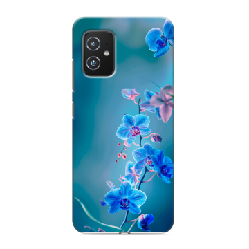 Силиконовый чехол на ASUS ZenFone 8 с принтом Голубые цветы