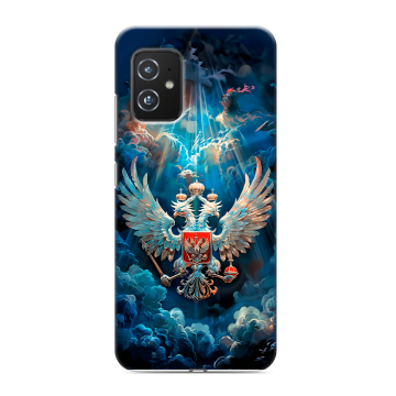 Силиконовый чехол на ASUS ZenFone 8 с принтом Герб флаг России Силиконовый чехол на ASUS ZenFone 8 с принтом Герб флаг России
