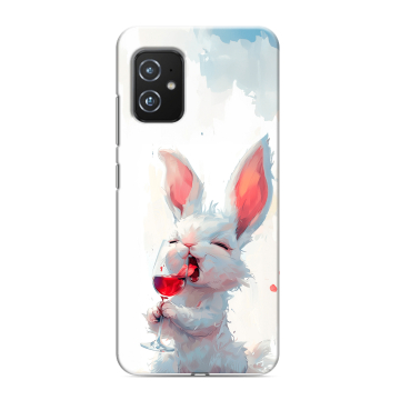 Силиконовый чехол на ASUS ZenFone 8 с принтом кролик зайчик Силиконовый чехол на ASUS ZenFone 8 с принтом кролик зайчик