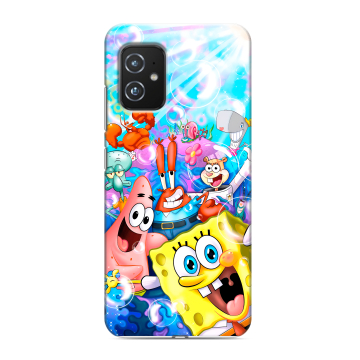 Силиконовый чехол на ASUS ZenFone 8 с принтом спанчбоб спанч боб