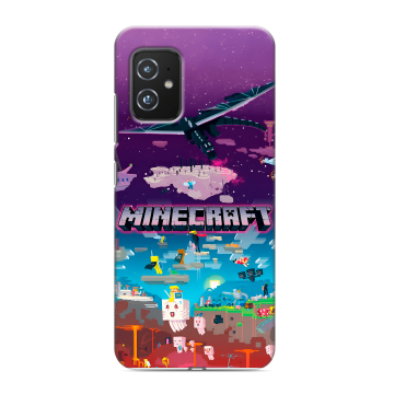 Силиконовый чехол на ASUS ZenFone 8 с принтом Майнкрафт Minecraft Силиконовый чехол на ASUS ZenFone 8 с принтом Майнкрафт Minecraft