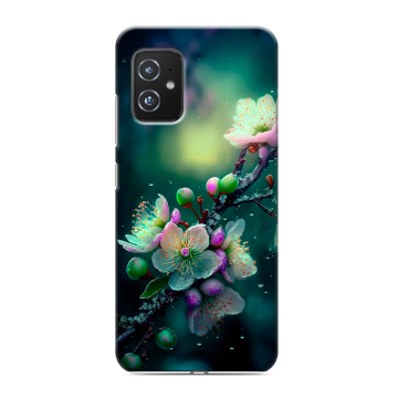 Силиконовый чехол на ASUS ZenFone 8 с принтом Цветы и мрамор Силиконовый чехол на ASUS ZenFone 8 с принтом Цветы и мрамор