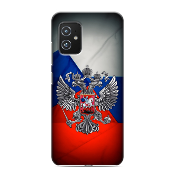 Силиконовый чехол на ASUS ZenFone 8 с принтом Флаг России
