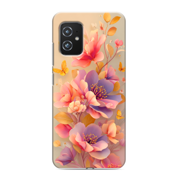 Силиконовый чехол на ASUS ZenFone 8 с принтом Цветы и бабочки Силиконовый чехол на ASUS ZenFone 8 с принтом Цветы и бабочки
