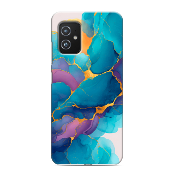Силиконовый чехол на ASUS ZenFone 8 с принтом Мрамор блестки Силиконовый чехол на ASUS ZenFone 8 с принтом Мрамор блестки