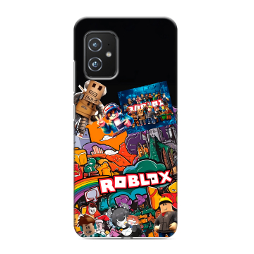 Силиконовый чехол на ASUS ZenFone 8 с принтом Roblox Роблокс