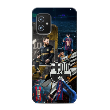 Силиконовый чехол на ASUS ZenFone 8 с принтом Messi Barcelona