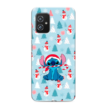 Силиконовый чехол на ASUS ZenFone 8 с принтом Стич Новый год Силиконовый чехол на ASUS ZenFone 8 с принтом Стич Новый год
