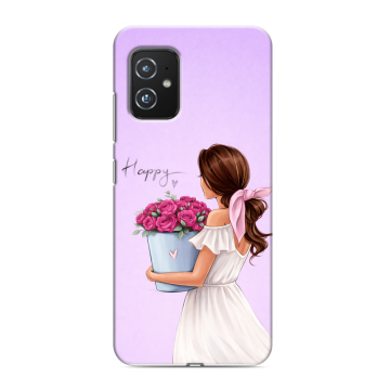 Силиконовый чехол на ASUS ZenFone 8 с принтом женский Силиконовый чехол на ASUS ZenFone 8 с принтом женский