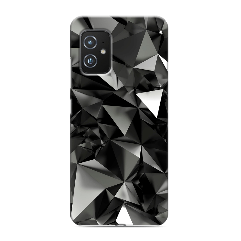 Силиконовый чехол на ASUS ZenFone 8 с принтом Черные кристаллы Силиконовый чехол на ASUS ZenFone 8 с принтом Черные кристаллы