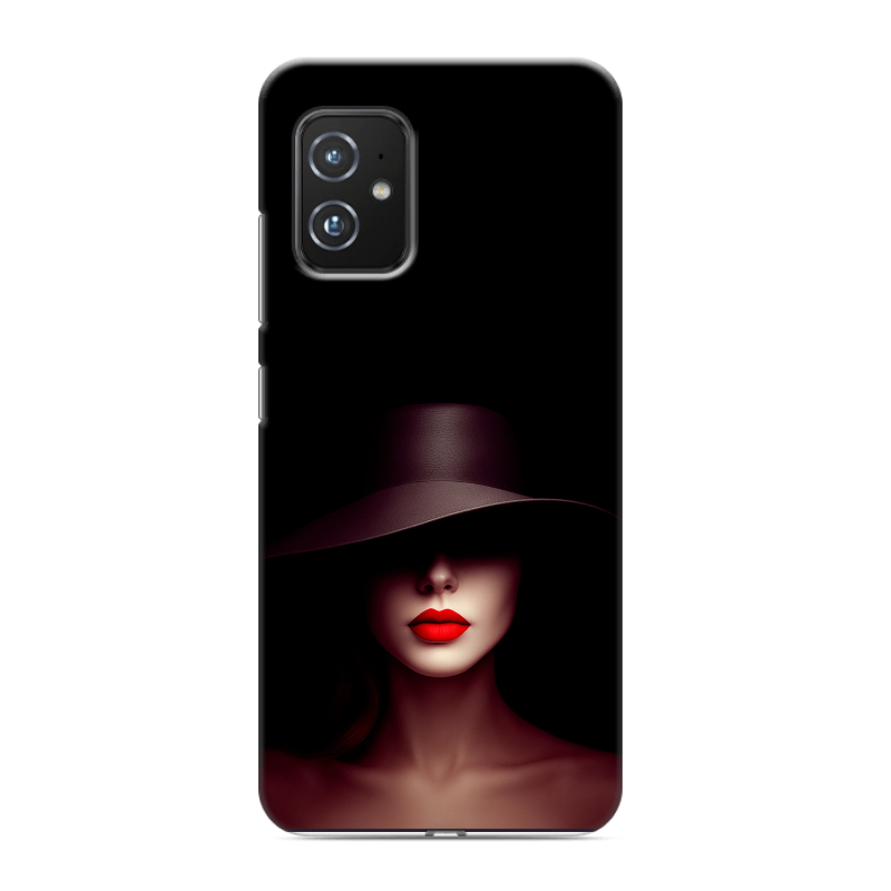 Силиконовый противоударный чехол на ASUS ZenFone 8 с принтом Девушка в шляпе Силиконовый противоударный чехол на ASUS ZenFone 8 с принтом Девушка в шляпе