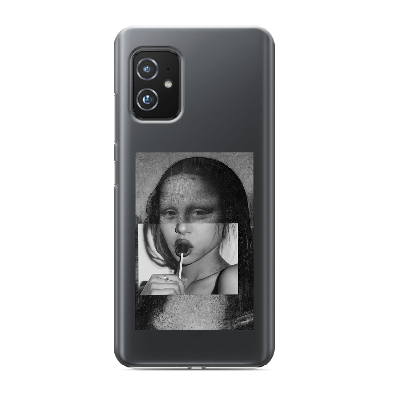 Силиконовый противоударный чехол на ASUS ZenFone 8 с принтом Мона Лиза Силиконовый противоударный чехол на ASUS ZenFone 8 с принтом Мона Лиза