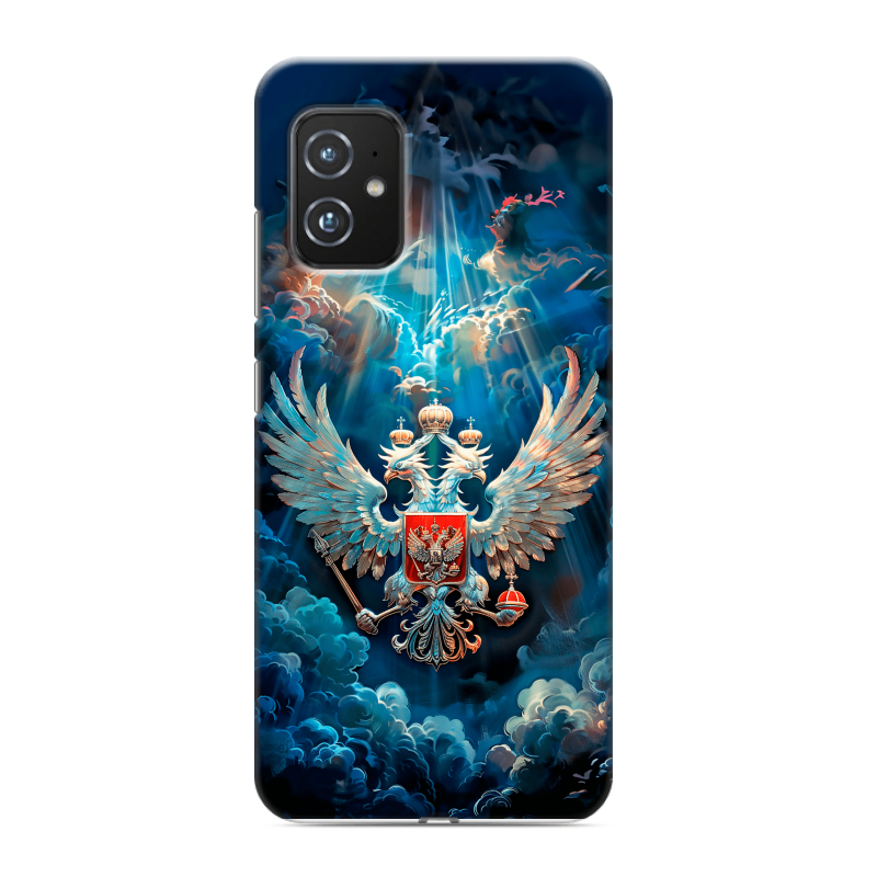 Силиконовый противоударный чехол на ASUS ZenFone 8 с принтом Герб флаг России Силиконовый противоударный чехол на ASUS ZenFone 8 с принтом Герб флаг России