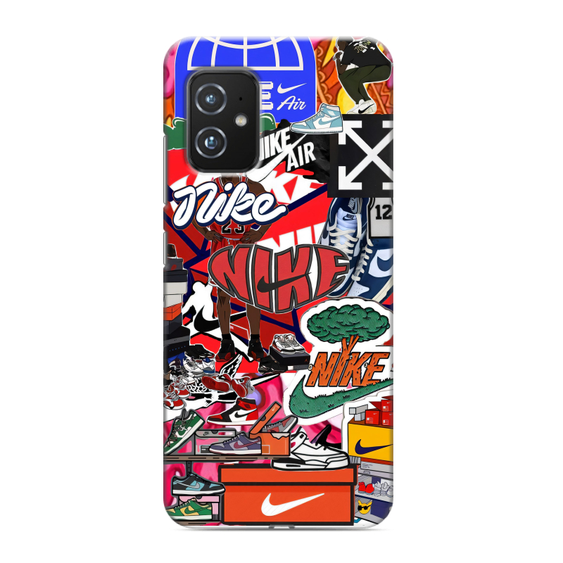 Силиконовый противоударный чехол на ASUS ZenFone 8 с принтом Найк Nike яркий Силиконовый противоударный чехол на ASUS ZenFone 8 с принтом Найк Nike яркий