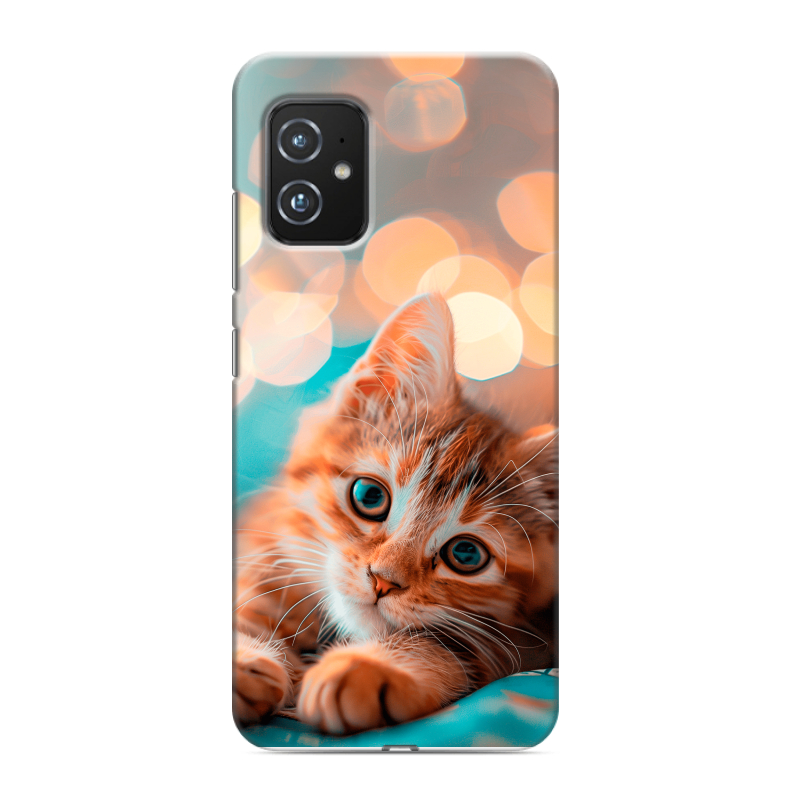 Силиконовый чехол на ASUS ZenFone 8 с принтом котик Силиконовый чехол на ASUS ZenFone 8 с принтом котик