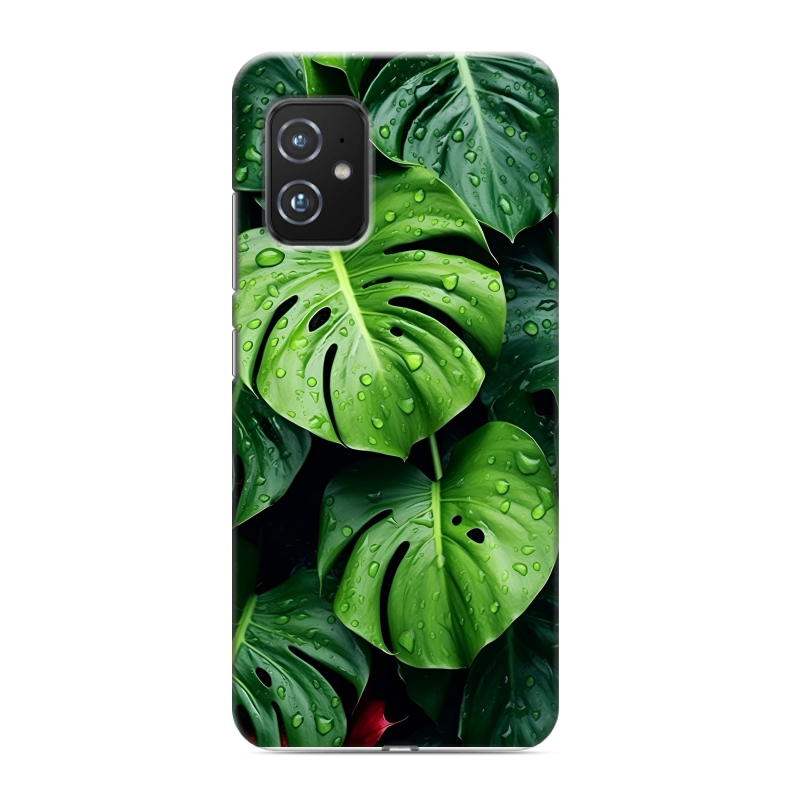 Силиконовый противоударный чехол на ASUS ZenFone 8 с принтом Листья Силиконовый противоударный чехол на ASUS ZenFone 8 с принтом Листья