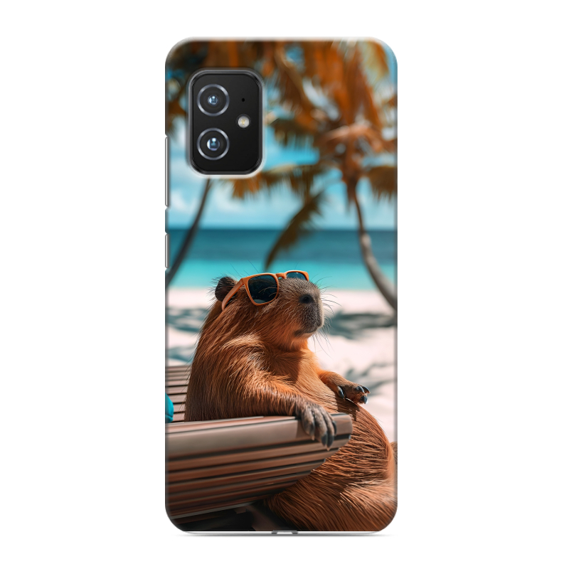 Силиконовый чехол на ASUS ZenFone 8 с принтом Капибара Силиконовый чехол на ASUS ZenFone 8 с принтом Капибара