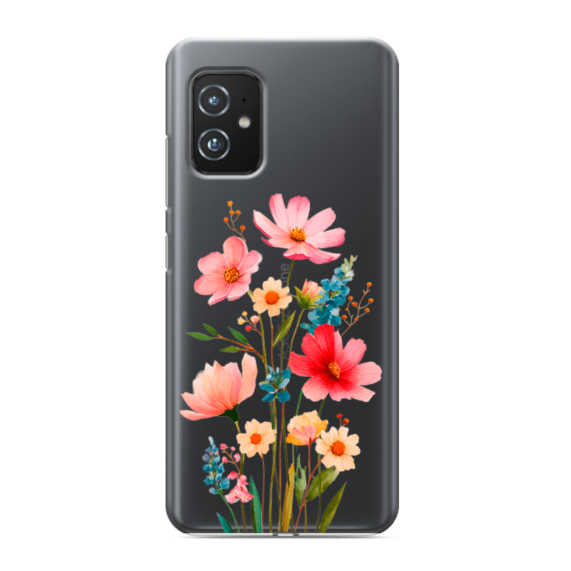 Силиконовый чехол на ASUS ZenFone 8 с принтом Цветы Силиконовый чехол на ASUS ZenFone 8 с принтом Цветы