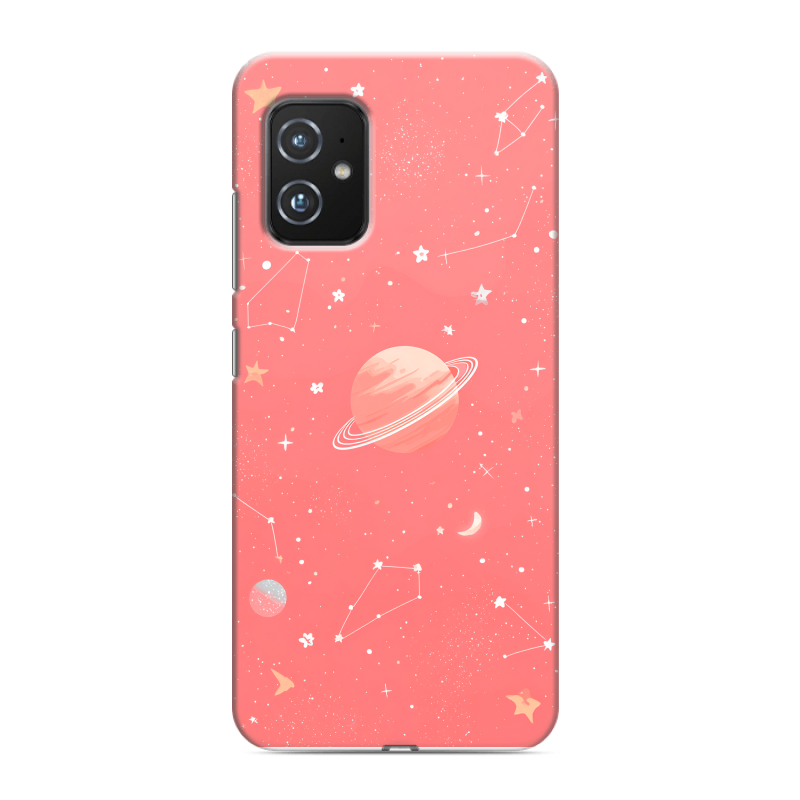 Силиконовый чехол на ASUS ZenFone 8 с принтом Розовый космос Силиконовый чехол на ASUS ZenFone 8 с принтом Розовый космос