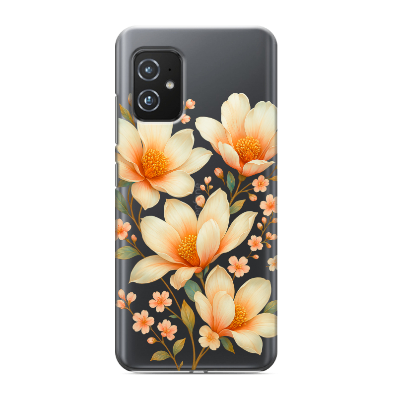 Силиконовый противоударный чехол на ASUS ZenFone 8 с принтом Цветы Силиконовый противоударный чехол на ASUS ZenFone 8 с принтом Цветы