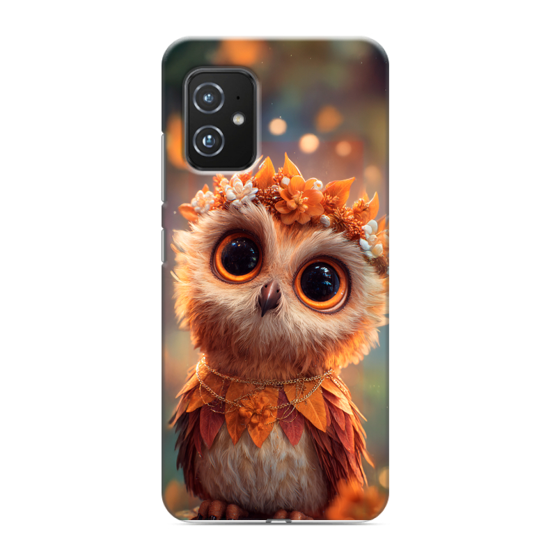 Силиконовый противоударный чехол на ASUS ZenFone 8 с принтом Милая сова Силиконовый противоударный чехол на ASUS ZenFone 8 с принтом Милая сова